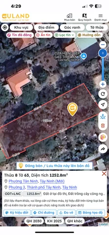 Bán đất 1252.8m² giá 25.56 tỷ Phường Tân Ninh