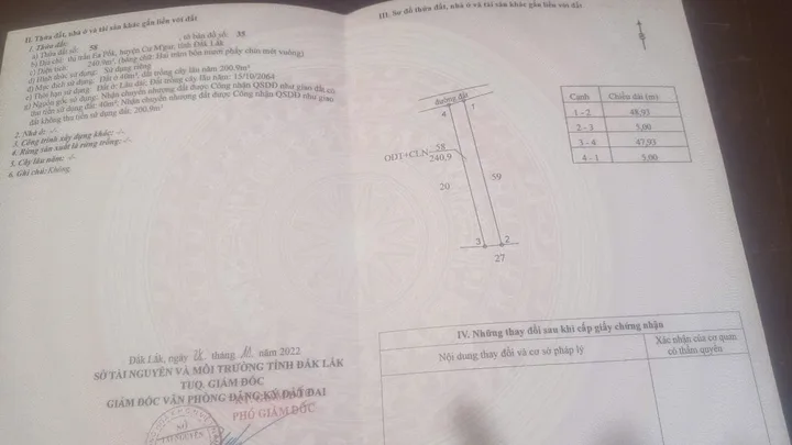Bán đất 240.9m² ngang 5m giá 390 triệu Xã Quảng Phú