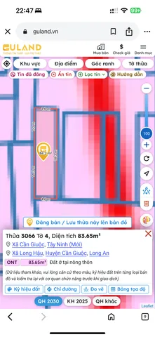 Bán đất 83.7m² ngang 4.6m giá 1.68 tỷ Xã Cần Giuộc