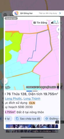 Bán đất 59426.6m² ngang 300m giá 209 tỷ Xã Long Phước