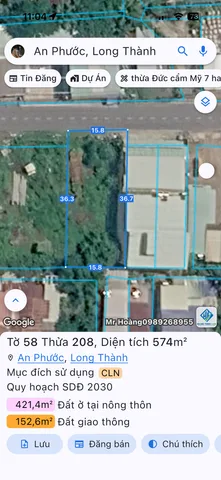 Bán đất 1270m² ngang 35,8m giá 17.8 tỷ Xã An Phước