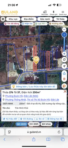 Bán đất 230m² giá 550 triệu Phường Buôn Hồ