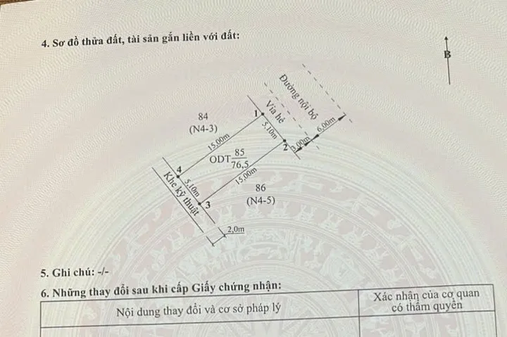 Bán đất tái định cư Anh Dũng 5 76m² full thổ cư ngang 5m giá 4.56 tỷ tại Phường Hưng Đạo