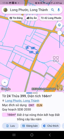 Bán đất 236.8m² có sẵn 236m² thổ cư ngang 7m giá 2.7 tỷ tại Xã Long Phước