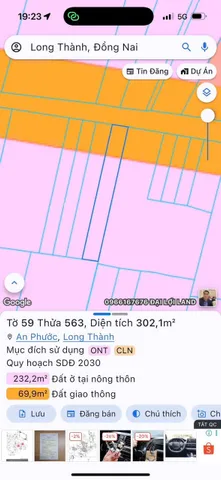 Bán đất 302.1m² ngang 6m giá 6 tỷ Xã An Phước