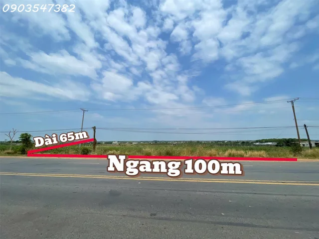 Bán đất mặt tiền siêu đẹp Trần Phú, Thạnh Tân, TP. Tây Ninh, DT 100m x 65m, giá 35 tỷ
