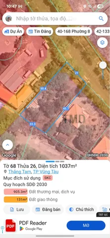 Bán đất 1036.8m² giá 125 tỷ Phường Vũng Tàu