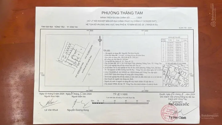 Bán đất 314.7m² giá 29 tỷ Phường Vũng Tàu