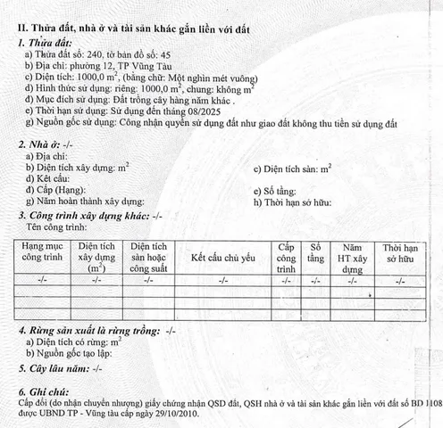 Bán đất 510m² giá 9.5 tỷ Phường Phước Thắng