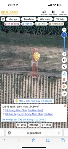 Bán đất 134.4m² giá 249 triệu Xã Dương Minh Châu