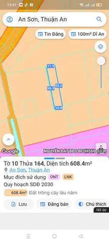 Bán đất 608.4m² giá 4.6 tỷ Phường Thuận An