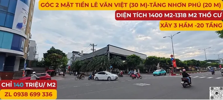 Bán nhà 1400m² ngang 44m giá 190 tỷ Phường Tăng Nhơn Phú