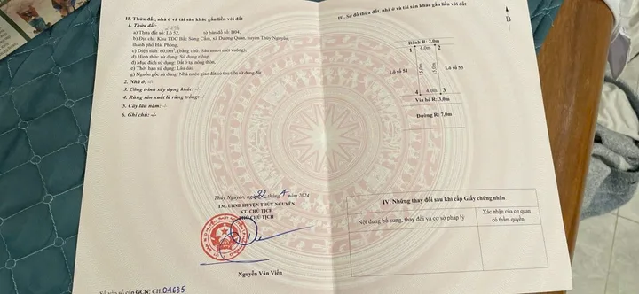 5/11/2025. Bán đất 60m² ngang 4m lô 52 b04. giá 4.32 tỷ Phường Thủy Nguyên( Dương quan). liên hệ 0362558882