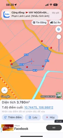 Bán đất 3650m² ngang 30m giá 16 tỷ Xã Long Thành