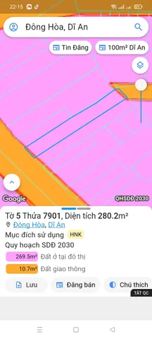 Bán đất 280.2m² giá 18.5 tỷ Phường Đông Hòa
