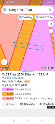 Bán đất 155.6m² giá 6.5 tỷ Phường Đông Hòa