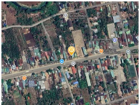 Bán đất mặt tiền QL14, 150.3m² full thổ cư, ngang 7.5m giá 3.75 tỷ Xã Hòa Phú