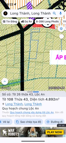 Bán đất 10000m² ngang 46m giá 58 tỷ Xã Long Thành