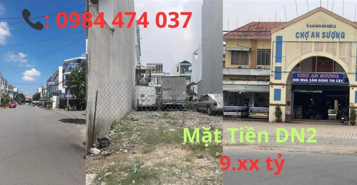 Bán Đất Mặt Tiền Chợ An Sương – Đường DN2, Quận 12 – 4x20m – Tiện Kinh Doanh, Sổ Riêng