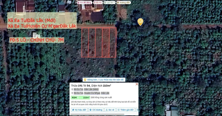 Bán đất 210m² ngang 7m giá 300 triệu Xã Ea Tul