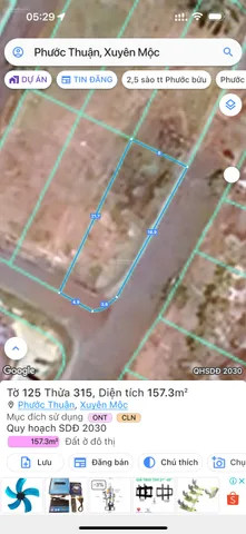 Bán đất 162.8m² giá 3.5 tỷ Xã Hồ Tràm