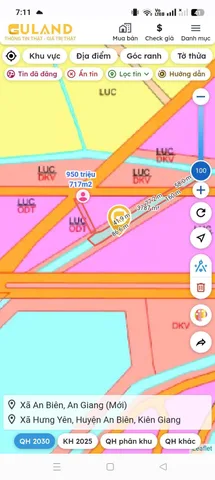 Bán đất 717m² ngang 10m Phường Vĩnh Thông