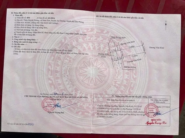 12/11/2022.Bán đất 60m² ngang 4,33m . đường nhựa 7m. giá 2.09 tỷ Nam Sơn. liên hệ 0362558882