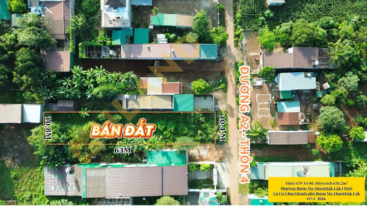 Bán đất 638.2m² ngang 10.4m giá 3.89 tỷ Phường Buôn Ma Thuột