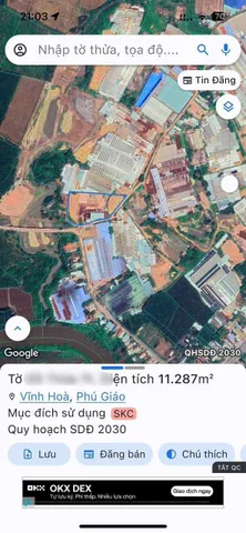 Đất Skc Phú giáo- bình dương 
Diện tích 11.300m2