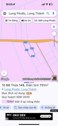 Bán nhà 731.1m² ngang 17m giá 7.5 tỷ Xã Long Phước