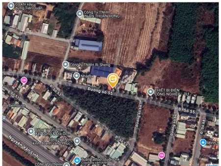 Bán đất 106.4m² ngang 5m giá 2.4 tỷ Phường Bình Dương mặt tiền đường 55 Thú Tân