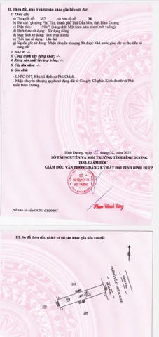 Bán đất phú tân 150m² ngang 5m giá 2.75 tỷ Phường Bình Dương