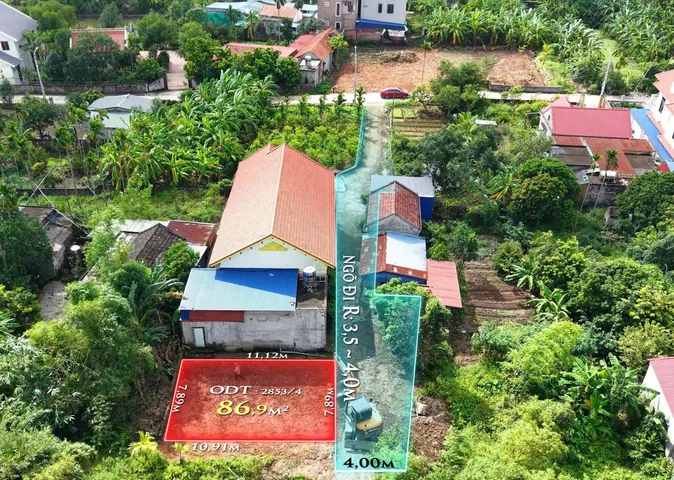 Bán 86.9 m thôn 2 Thiên Hương, ngõ 3.5 đến 4 m gần  khu cn nam cầu kiền . L/h:076.231.9990 e Thúy
