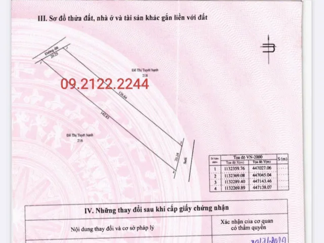 Bán đất 2500m² ngang 20.25m Bến Tràm Cửa Dương giá 5.25 tỷ Đặc khu Phú Quốc