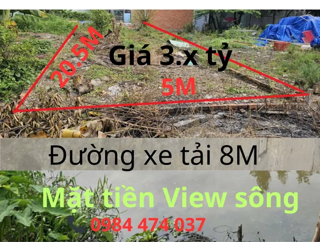 Bán đất 105m2 Hà Huy Giáp, Thạnh Lộc, Quận 12. Hẻm xe tải 8m, đất trống tiện xây mới 5 tầng, view sông tương lai. Sổ hồng riêng, giá chỉ 3.8 tỷ.