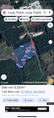 Bán đất 3225m² ngang 40m giá 25 tỷ Xã Long Thành
