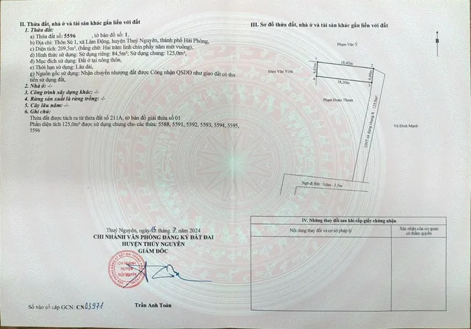 Bán 84.5 m Lâm Động gần chợ và trường học , ô tô vào tận nhà . L/h :076.231.9990 e Thúy