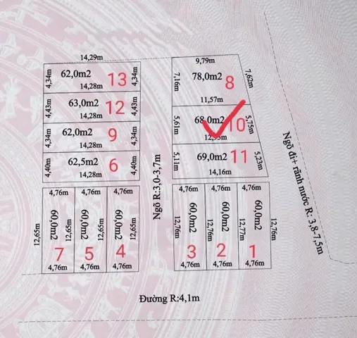 Bán 68 m sú 1 Lâm Động gần ngay đường quy hoạch 36 m. 2 mặt ngõ . L/h:076.231.9990 e Thúy