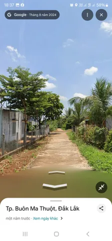Bán đất 120m² ngang 5m giá 550 triệu Xã Hòa Phú, thổ cư 60m2