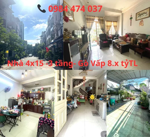 Bán nhà hẻm xe hơi tránh nhau Đường số 53 Phường 14 Gò Vấp, diện tích 4x15m, 3 tầng BTCT, sổ vuông vức, chính chủ. Khu nội bộ an ninh, nhà đẹp, giá 8 tỷ.