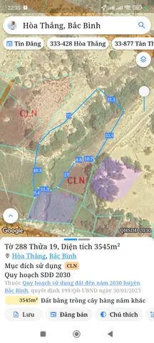 Bán đất 3546m² giá 17.73 tỷ Xã Hòa Thắng