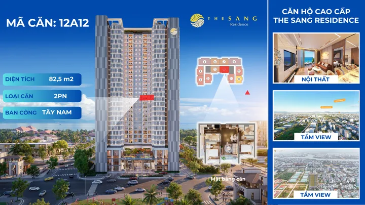 Cần bán căn 2PN tầng cao, thoáng mát, ngắm được view pháo hoa - Sở hữu lâu dài
