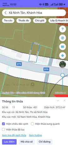 Lh 0938156791 Hiếu 
Bán đất thổ cư mặt tiền DT5 , Ninh Tân, Ninh Hòa, Khánh Hòa.