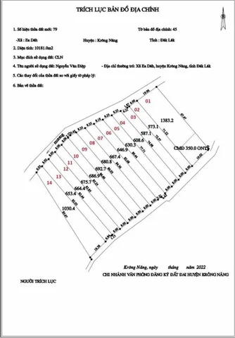 Bán đất 8000m² giá 1.35 tỷ Xã Phú Xuân