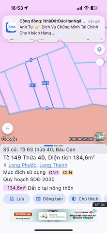 Bán nhà 134.7m² ngang 6m giá 1.95 tỷ Xã Long Phước