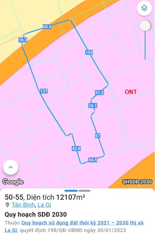 Bán đất 12119m² giá 15 tỷ Phường La Gi