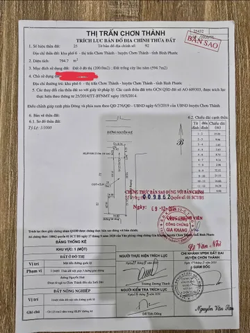 Bán Đất 794m2 giá 48 tỷ tại Phường Chơn Thành Đồng Nai