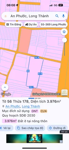 Bán đất 3976m² ngang 35m giá 65 tỷ Xã An Phước