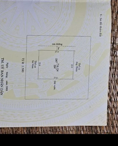 Bán đất 594m² ngang 27m giá 436 triệu Xã Văn Nho