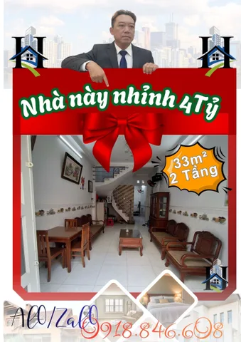 Q.8, 33m², 2 TẦNG, NHỈNH 4 TỶ, GẦN CAO LỖ – HXH 10 BƯỚC CHÂN